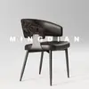 Silla de comedor de lujo ligero estilo italiano para uso doméstico en sala de estar y comedor, silla moderna minimalista con respaldo, adecuada para uso en hotel, ocio y reuniones