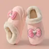 Pantuflas de Algodón de Invierno para Niños y Niñas Cálidas Plus Terciopelo EVA Impermeables Desmontables para Padres e Hijos Niños Grandes y Medianos Zapatos de Algodón para Bebé
