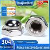 Porca de Acabamento Sextavada de Aço Inoxidável 304 com Cabeça Esférica Parafuso de Acabamento Venda por Atacado M10/M12/M14