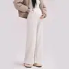 Pantalones de maternidad de pierna ancha para otoño e invierno, cordón ajustable, cintura alta, soporte para el vientre, corte holgado, adelgazantes, pantalones largos para el embarazo