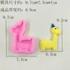 Molde de Silicone Dinossauro Pequeno Desenho Animado Bolo de Aniversário Infantil Fondant Chocolate Decoração Molde de Argila Macia DIY