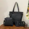 Bolso de Mujer de Cuatro Piezas con Patrón de Lichi Nuevo 2022 Bolso de Mano de Moda Simple Europeo y Americano Versátil Bolso de Mujer de Tendencia de Gran Capacidad