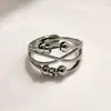 Anillo Giratorio de Plata Tailandesa para la Ansiedad Anillo para el Dedo Índice Multi-Círculo Cuentas de Transferencia Auspicioso Transferencia Moda Coreana Regalo para Novia
