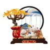 Árbol de Dinero Pintura de Arena Movediza Gatos de la Suerte Adornos Decoración de Sala de Estar Regalo de Mudanza a Casa Nueva Regalo de Inauguración de Casa Nueva Hogar
