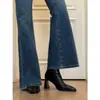 Botines de tacón alto para mujer 2026 Otoño/Invierno Nuevos Botas Martin de punta cuadrada Tacón grueso negro Elásticos Populares Botas adelgazantes