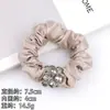 Goma para el Cabello de Cristal Estilo Coreano para Mujer, Diadema de Color Sólido Imitación Seda de Alta Gama, Goma para Cola de Caballo Baja Estilo Perezoso