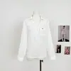Camisa Pulóver de Manga Larga de Lino Lyocell Verano Ligera Transpirable Casual Camisa de Protección Solar Blanco Color Sólido