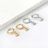 Pendientes de acero inoxidable con estilo de metal simple de personalidad creativa europea y americana, pendientes de aro de fruta de cereza lindos, comercio exterior