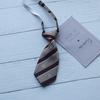 Corbata pequeña ultracorta casera para mujeres perezosas, estilo universitario lindo, marrón retro, marrón, negro