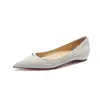 Versión de Piel de Oveja ~ Zapatos de Piel Genuina con Remache Francés, Planos de Boca Baja, Zapatos de Punta Fina para Mujer, Zapatos Planos de Estilo Suave, Zapatos de Escote para la Noche