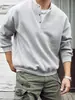 Tejidos de Punto Vintage Estilo Japonés 2024 para Hombres y Mujeres en Otoño Estilo Perezoso Ins Retro Suave Cera Jersey Media Cremallera Tejido de Punto