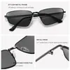 Gafas de Sol de Moda Metálicas Transfronterizas para Mujer, Adecuadas para Viajes y Fotografía, Montura Estrecha Triangular, Estilo Europeo y Americano Simple, Gafas de Sol con Protección Solar al por Mayor