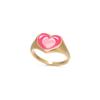 Acessórios AliExpress transfronteiriços anel de junta de liga anel de amor com gota de óleo anel de amor de camada dupla acessórios atacado fábrica