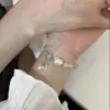 Kt Gato HelloKitty Coração Pulseira de Casal diy Feita à Mão com Contas Olho de Gato Mão Fofa Presente para Namorada