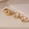 Anillos de Moda Europeos y Americanos Transfronterizos, Elegantes y Sencillos, Estilo de Lujo Ligero, Forma Geométrica de Superficie Lisa para Mujer, Conjunto de Anillos de Alta Gama