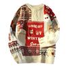 Popular Transfronterizo Talla Europea Talla Grande Empalme Bordado Oso Suéter Hombres Halloween Navidad Año Nuevo Fábrica Venta al por Mayor