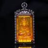 Colgante de collar de jade con incrustaciones de oro de imitación de Buda Guanyin de jade de hielo alto, colgante de cadena de suéter de Buda Guanyin de jade Bashan
