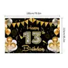 Fondo de fiesta de cumpleaños más vendido de Temu transfronterizo, decoración de escena de globos y números impresa en alta definición