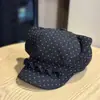 Chapéu octogonal de renda de bolinhas com orelhas de gato para mulheres, faz o rosto parecer menor, doce e fofo, boina versátil, chapéu de artista, novo estilo moderno
