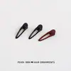 Horquilla Básica Roja Ankora Pinzas de Pelo Huecas Pinza de Pato Corta Peinado Atrevido Pinza Lateral para el Cabello Lado Frontal Femenino