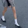 Sandalias de Tira Trasera para Mujer Chuyuji 2026 Estilo Nuevo Primavera/Verano Negras Poco Profundas Tacones Altos Tacón Medio Punta Fina Estilo Francés