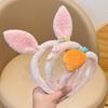 Nueva diadema para niños, antideslizante, de Corea del Sur, con horquilla para el pelo, de peluche para estudiantes, linda diadema para lavarse la cara con las orejas de niña
