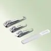 Cortauñas de Color Degradado, Herramientas de Manicura y Pedicura, Juego de 4 Piezas, Herramienta Multifuncional para Pedicura, Juego de Cortauñas Inclinado