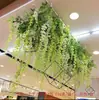 Ramas de flor de cerezo flor de durazno falsa plantas verdes de techo decoración enredaderas de flores de interior pared de celebridad de internet supermercado restaurante habitación cubierta superior fealdad