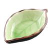 Plato pequeño de cerámica con forma de hoja, vajilla de cocina, plato multiusos para condimentos, glaseado para crujir hielo, salsa para condimentos, vinagre, vajilla, 130 g, venta al por mayor
