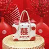 Nova Caixa Quadrada Portátil Chinesa para Doces de Casamento, Caixa de Presente para o Grande Dia, Lembrança de Casamento para Lua Cheia, Caixa de Doces para Noivado