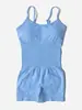 Traje de yoga de una pieza sin costuras europeo y americano para mujer, body tipo camisola deportiva sexy, ajustado, control de abdomen, realza glúteos, conjunto de fitness