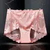 706 Ropa Interior Sexy de Encaje Tallas Grandes para Mujer Calzones Huecos de Cintura Alta para Damas de Tallas Grandes