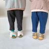 Jeans de invierno para niños estilo coreano, nuevos, de doble capa, acolchados de terciopelo, para niños y niñas, bebé, mezclilla elástica, pantalones largos, modernos