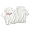 Tops Americanos de Manga Curta para Casais, Design Estampado, Camisetas com Letras, Soltos, Estilo Despojado, Tops Slim de Gola Redonda, Mulheres na Moda