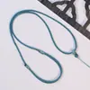 Cuerda para Collar Tejida a Mano Cuerda Semi-Terminada de Ágata Acuática para Colgar en el Cuello Cuerda de Cadena Ajustable con Cuentas para Hombres y Mujeres