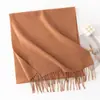 Xale de cor sólida quente feminino inverno alta qualidade imitação cashmere cachecol outono e inverno estilo coreano versátil cachecol senhoras atacado