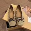 Zapatos de Ballet para Mujer de Verano 2026 Nuevos, Tacón Bajo con Lazo, Suela Suave Cómoda, Moda, para Viajar, Gamuza