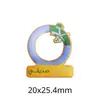 Emblema Nacional Saudita Insígnia Adesivo para Celular Padrão Palmeira e Cimitarra Insígnia de Metal Presente Comemorativo Fonte de Fábrica Transfronteiriça