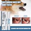 Yegbong pluma para dientes de mascotas perro gato sarro dental diente gato perro mascota herramienta de limpieza de dientes pluma herramienta de limpieza de sarro