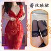 Lencería Sexy Talla Grande Noche Dorada Encaje Transparente Camisón Tentación Provocativa Libre de Abstinencia QQNY Femenino