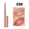 Lápiz labial delineador de labios transfronterizo femenino mate gancho lápiz de labios mate cameo Marrón rosa giratorio individual lindo lápiz de labial