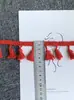 Encaje de borla de escoba de algodón puro de un solo lado de 4.5 cm, color liso, cinta de borla de hilo de algodón, accesorio decorativo para cortina, cojín
