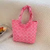 Bolsa de Lona Feminina Grande Capacidade 2026 Novo Estilo Versátil Ombro Único Bolsa de Noiva para Casamento Bolsa de Tecido Portátil Bolsa Tote para o Dia a Dia