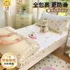 Funda de sábana bajera 100% algodón puro para dormitorio estudiantil, pieza única 90x190cm, juego de funda para cama individual, protector de colchón 2