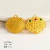 Acessórios Pingente Cadeado da Longevidade Dourado Fosco Estilo Chinês Acessórios Cadeado Ruyi de Liga Pingente de Colar DIY Fabricante de Joias Venda por Atacado