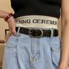 Cinturón Nuevo para Mujer Vintage 2024 Versátil Cinturón para Jeans de Hombre Cinturón de Mujer Mujer Hombre de Moda Marrón