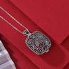 Um Pingente de Caixa de Sachê Completo de Prata Esterlina S925 Prata Esterlina Estilo Palácio Cloisonne South Red Lotus