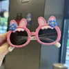 Nuevas Gafas de Sol Infantiles de Conejo con Flores Lazo Orejas de Conejo Lindas Gafas Pequeñas Gafas Fotográficas de Flores