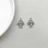 1 Nueva Serie de Cruces de Aleación de Plata Antigua Colgante de Cruz Corazón Simulado Accesorios para Joyería DIY