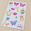 Adesivos de Tatuagem Infantis Transfronteiriços Rosto de Princesa Menina Menino Desenho Animado Amor Varinha Mágica Adesivos de Tatuagem de Alta Qualidade